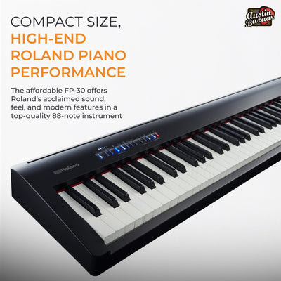 Roland FP-30X 88-Key Digital Piano - Black w/ Sustain Pedal