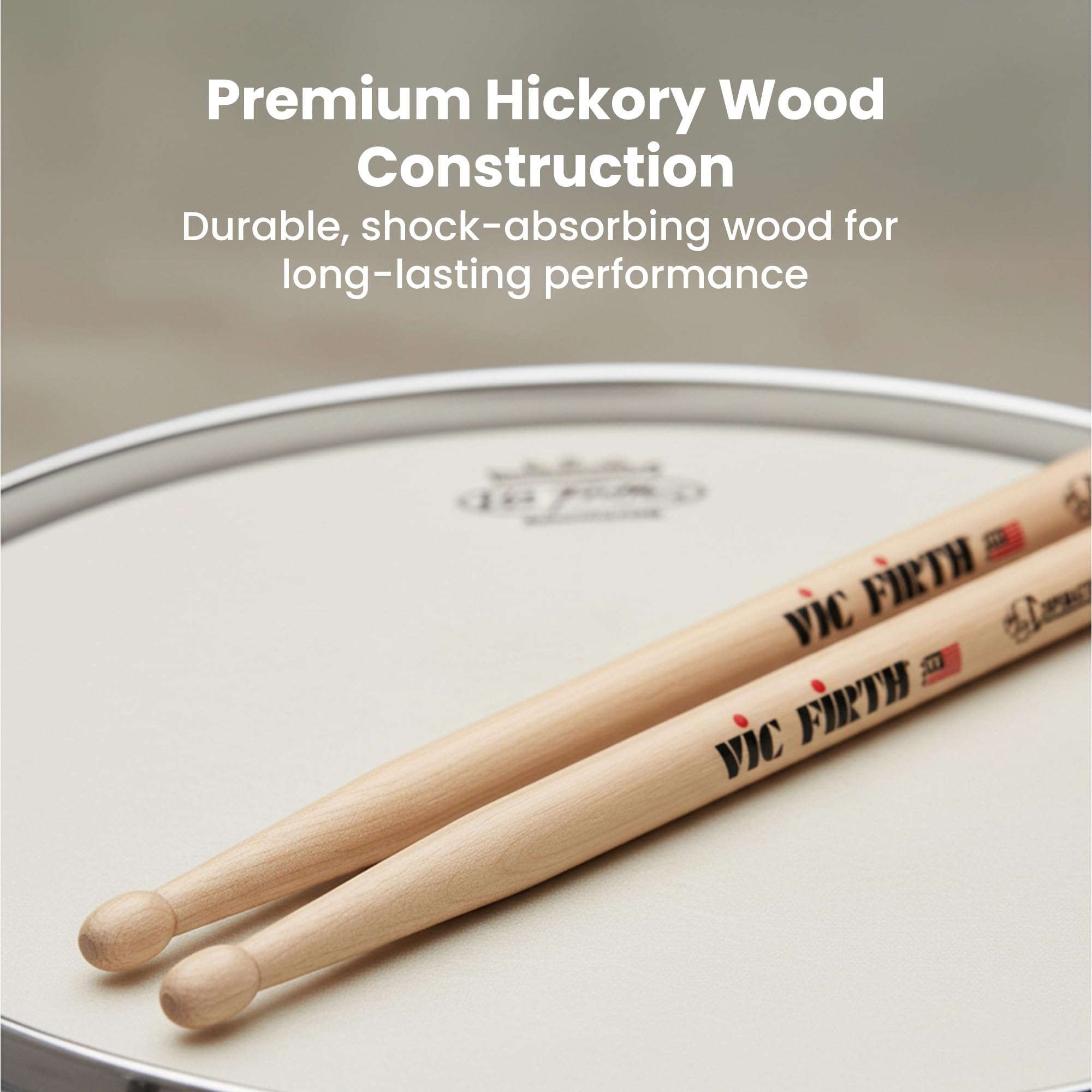 Vic Firth Corpsmaster MS1 Snare Drumsticks - 12 Pack
