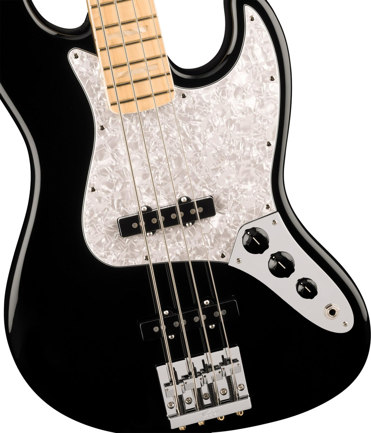 Fender USA Geddy Lee Jazz Bass - Black w/ ABS Molded Case
