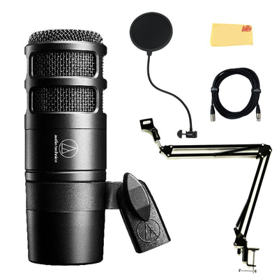 Audio-Technica AT2040 Hypercardioid Dynamic Podcast Microphone w/ Pop Filter
