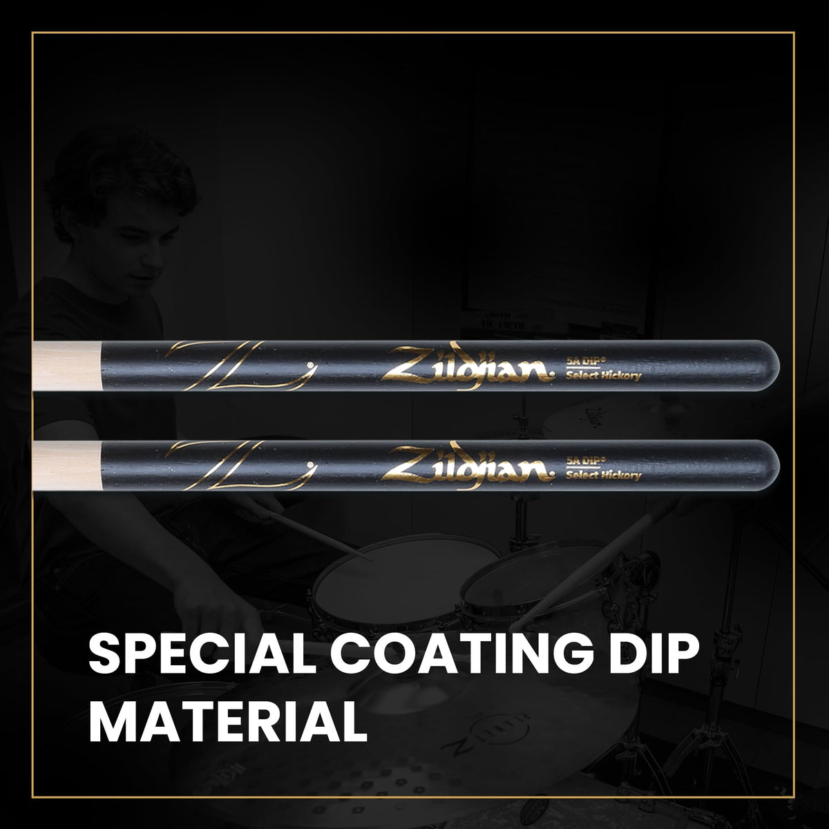 Zildjian 5A Nylon Black DIP Drumsticks