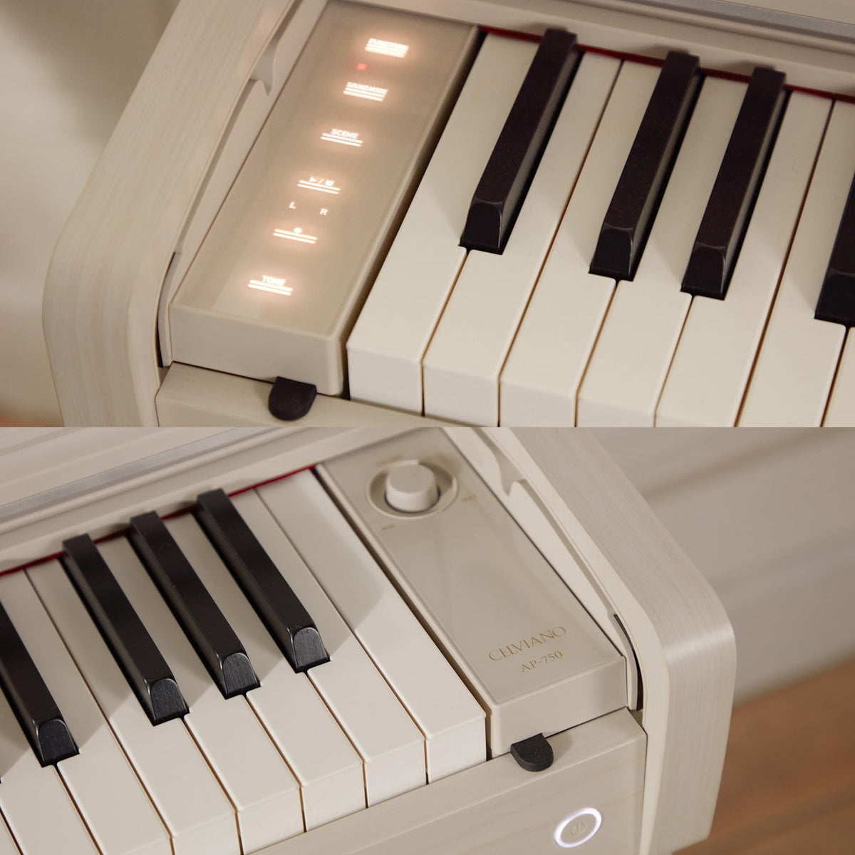 Casio AP-750 Celviano 88-Key Digital Piano - Gray Beige w/ Adjustable Stand