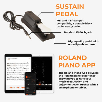 Roland FP-30X 88-Key Digital Piano - Black w/ Sustain Pedal