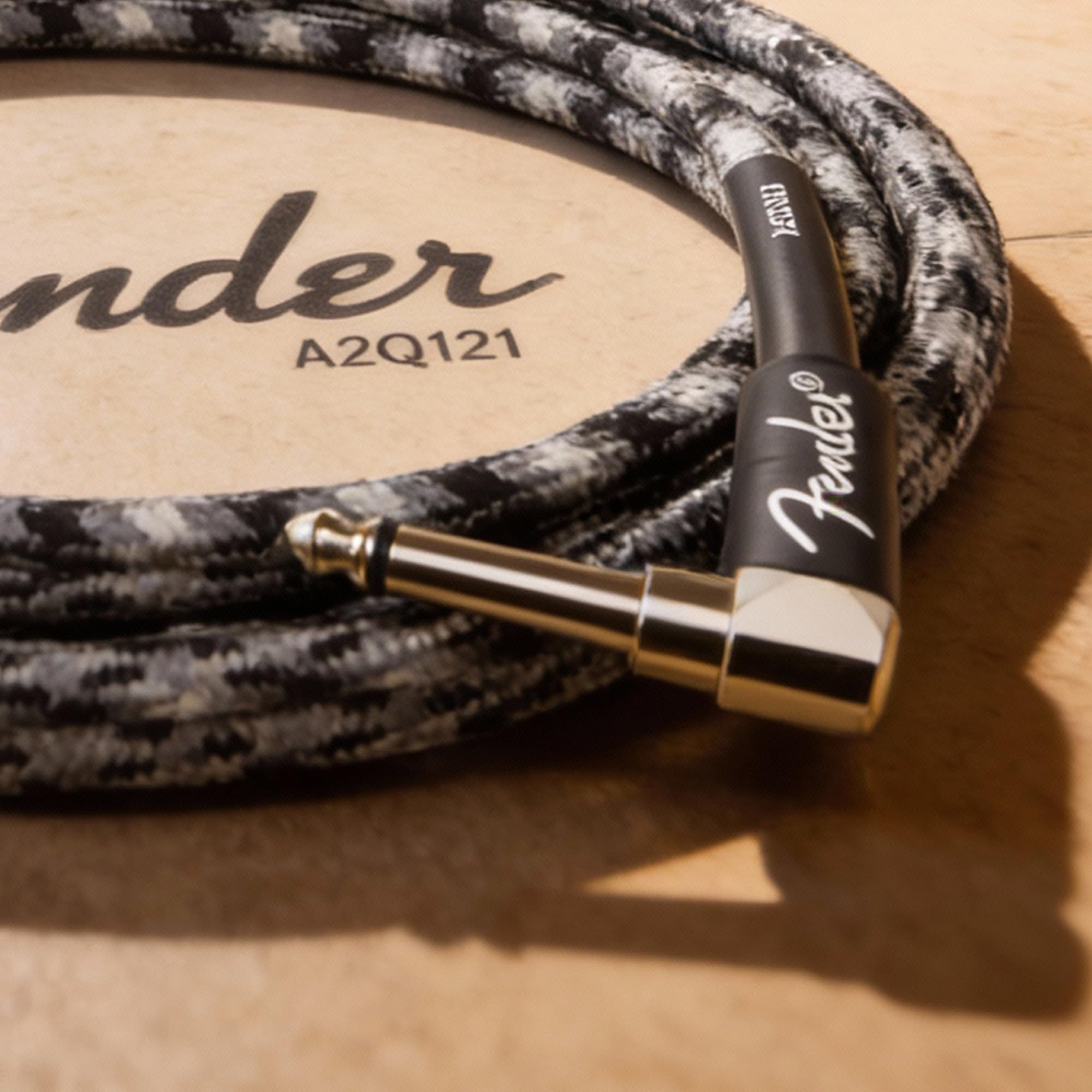 Fender 10-Foot Professional Instrument Cable, Straight-Angled, Winter Camo - 2 Pack