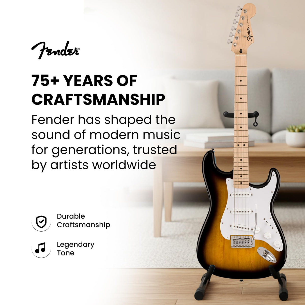 Fender Squier Sonic Stratocaster Pack - 2-Color Sunburst w/ Frontman 10G Amplifier