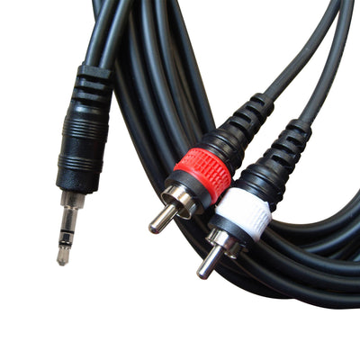 Gearlux 10-Foot TRS-to-Dual-RCA Stereo Breakout Cable - 2 Pack