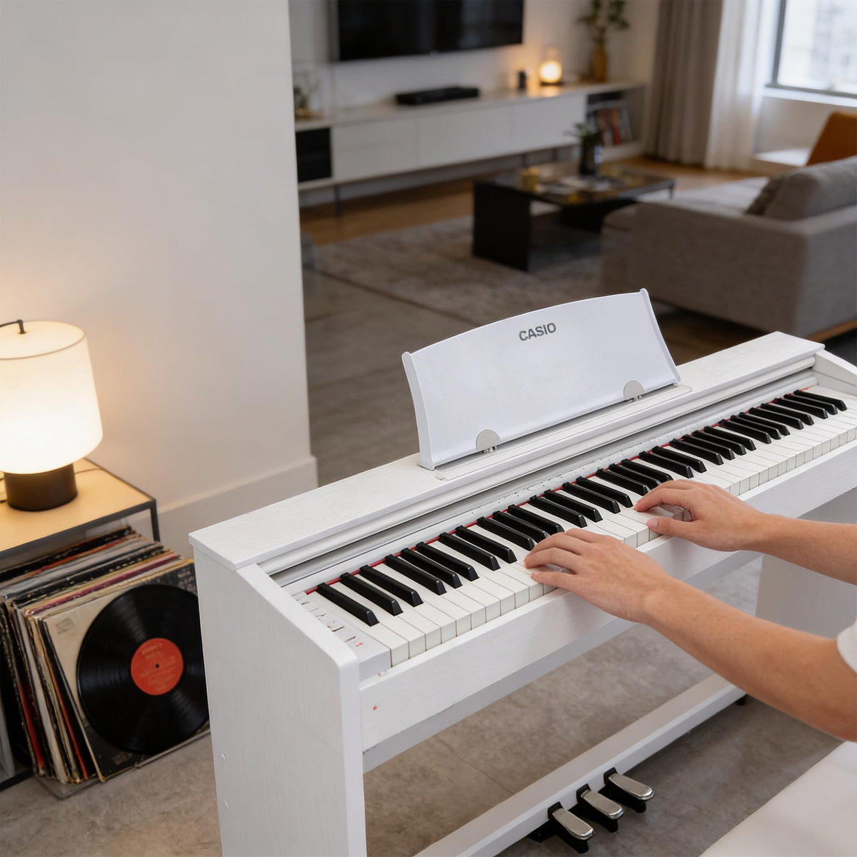 Casio PX-770 Privia Digital Piano - White w/ Adjustable Bench