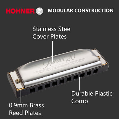 Hohner Special 20 Harmonica - Key of C w/ Key Stickers
