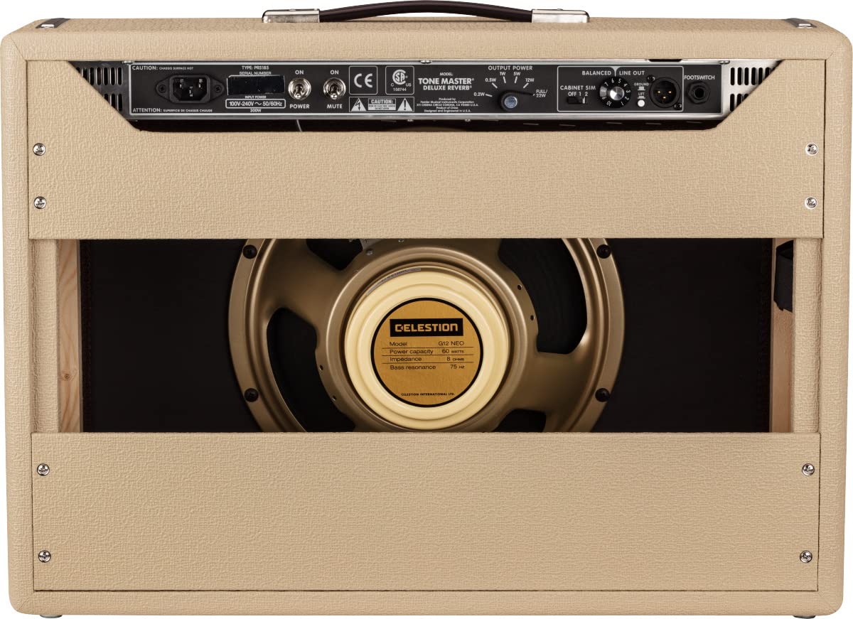 Fender Tone Master Deluxe Reverb 1x12-Inch Guitar Combo Amplifier - Blonde w/ Amperstand Guitar Cradle