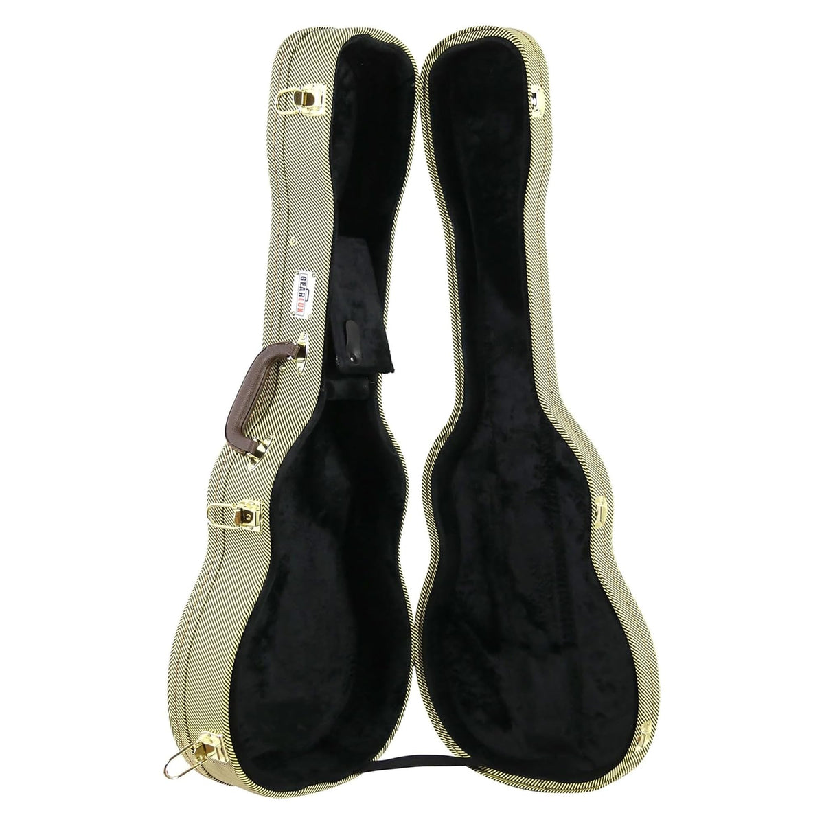Gearlux UC107-B Baritone Ukulele Wooden Tweed Case