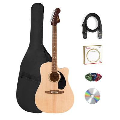 Fender FA Series Dreadnought Acoustic-Electric Guitar - Natural w/ Gig Bag