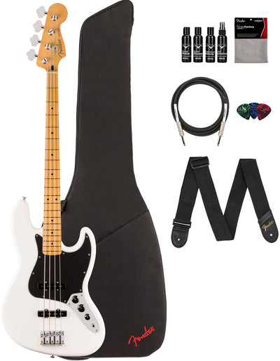 Fender Player II Jazz Bass - Polar White w/ Cleaning Kit