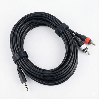 Gearlux 10-Foot TRS-to-Dual-RCA Stereo Breakout Cable - 2 Pack