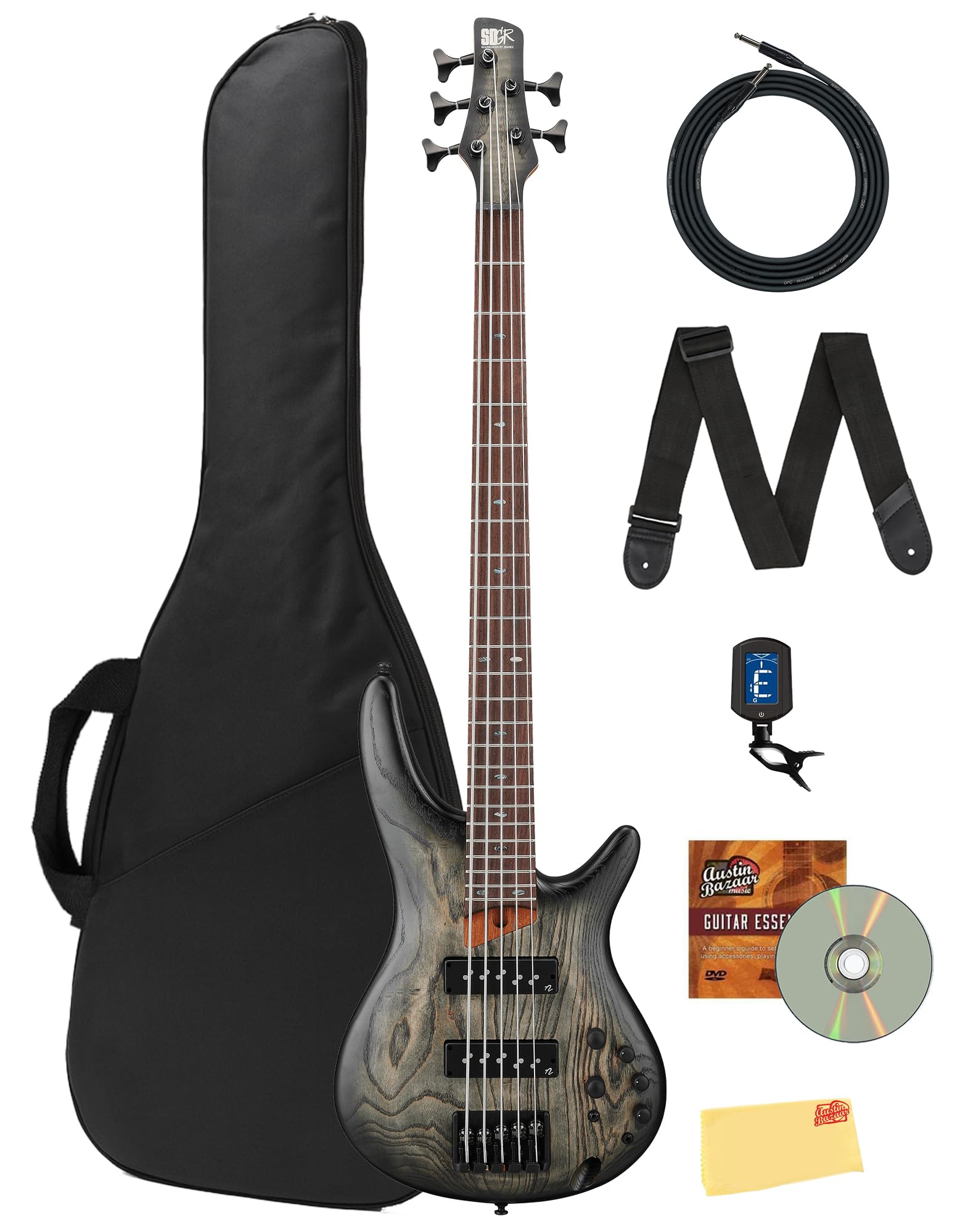 Ibanez SR605E SR Standard Bass Guitar - Black Stained Burst w/ Gig Bag