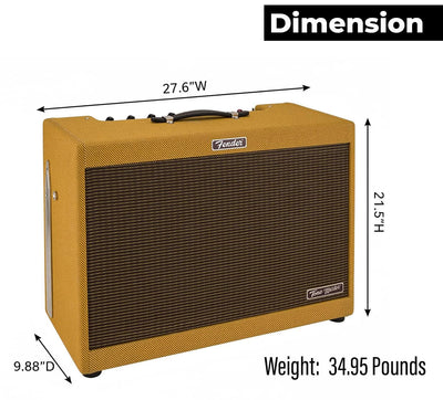 Fender Tone Master FR-12 1000-Watt 1x12 Powered Speaker Cabinet - Tweed w/ Instrument Cable