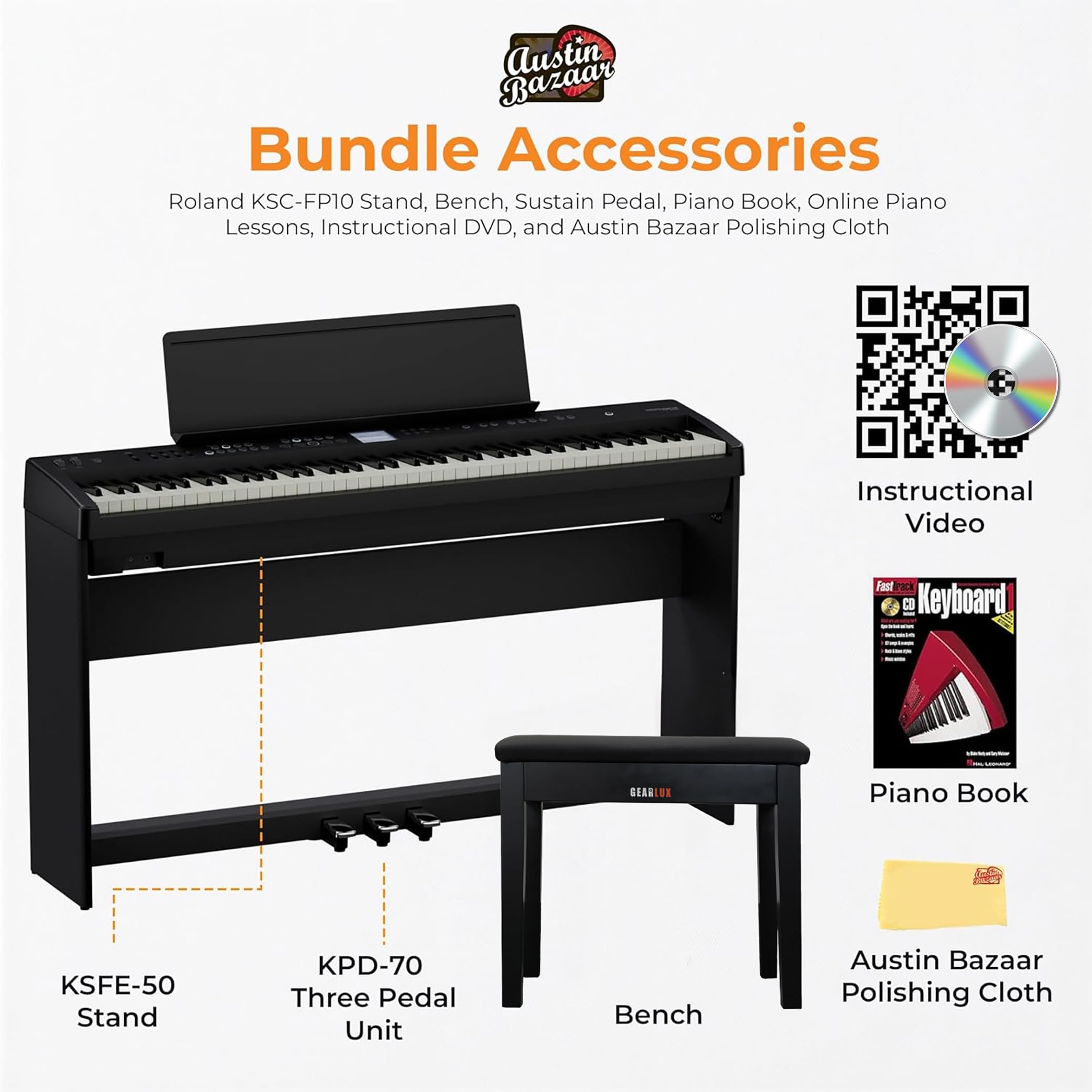 Roland FP-E50 88-Key Digital Piano w/ KSFE-50 Stand