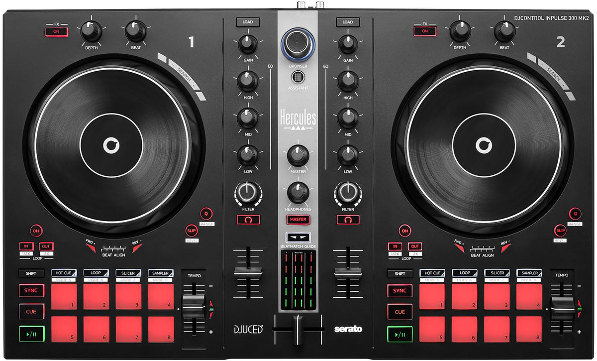 Hercules DJControl Inpulse 300 MK2 2-Channel DJ Controller w/ Case