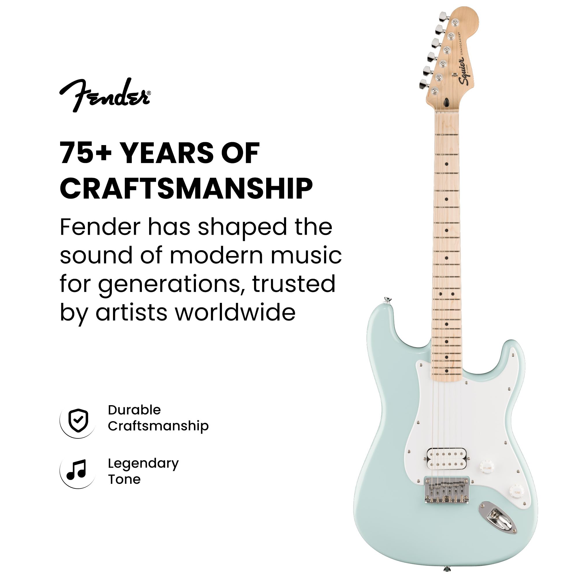 Fender Squier Sonic Stratocaster HT H - Sonic Blue w/ Amplifier