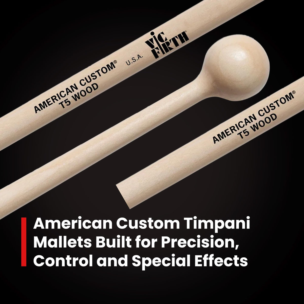 Vic Firth T5 American Custom Timpani Wood Mallets