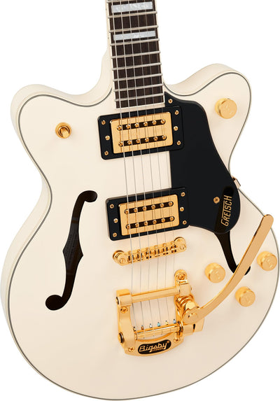 Gretsch G2655TG Streamliner Center Block Jr. Double-Cut - Vintage White w/ Strap