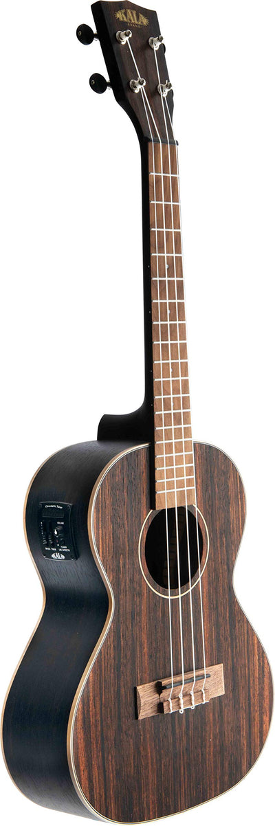 Kala KA-EBY-TE Striped Ebony Tenor Acoustic-Electric Ukulele w/ Gig Bag