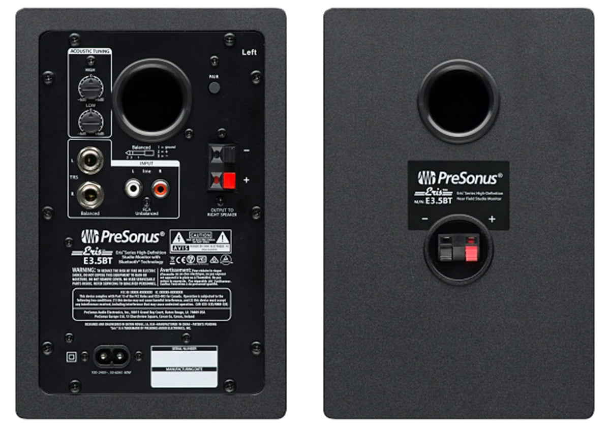 PreSonus Eris E3.5 BT Bluetooth Studio Monitor Pair w/ Monitor Stands