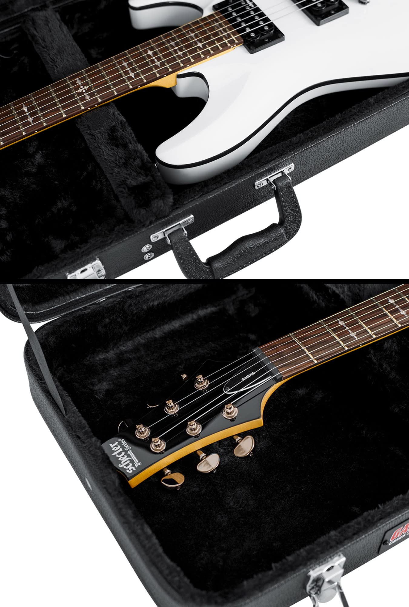 Gator GWE-ELEC Hardshell Wood Case for Electric Guitar w/ Instrument Cable