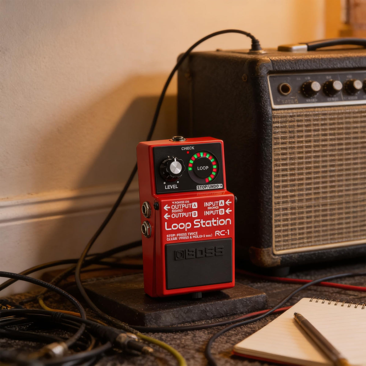 Boss RC-1 Loop Station w/ Instrument Cables