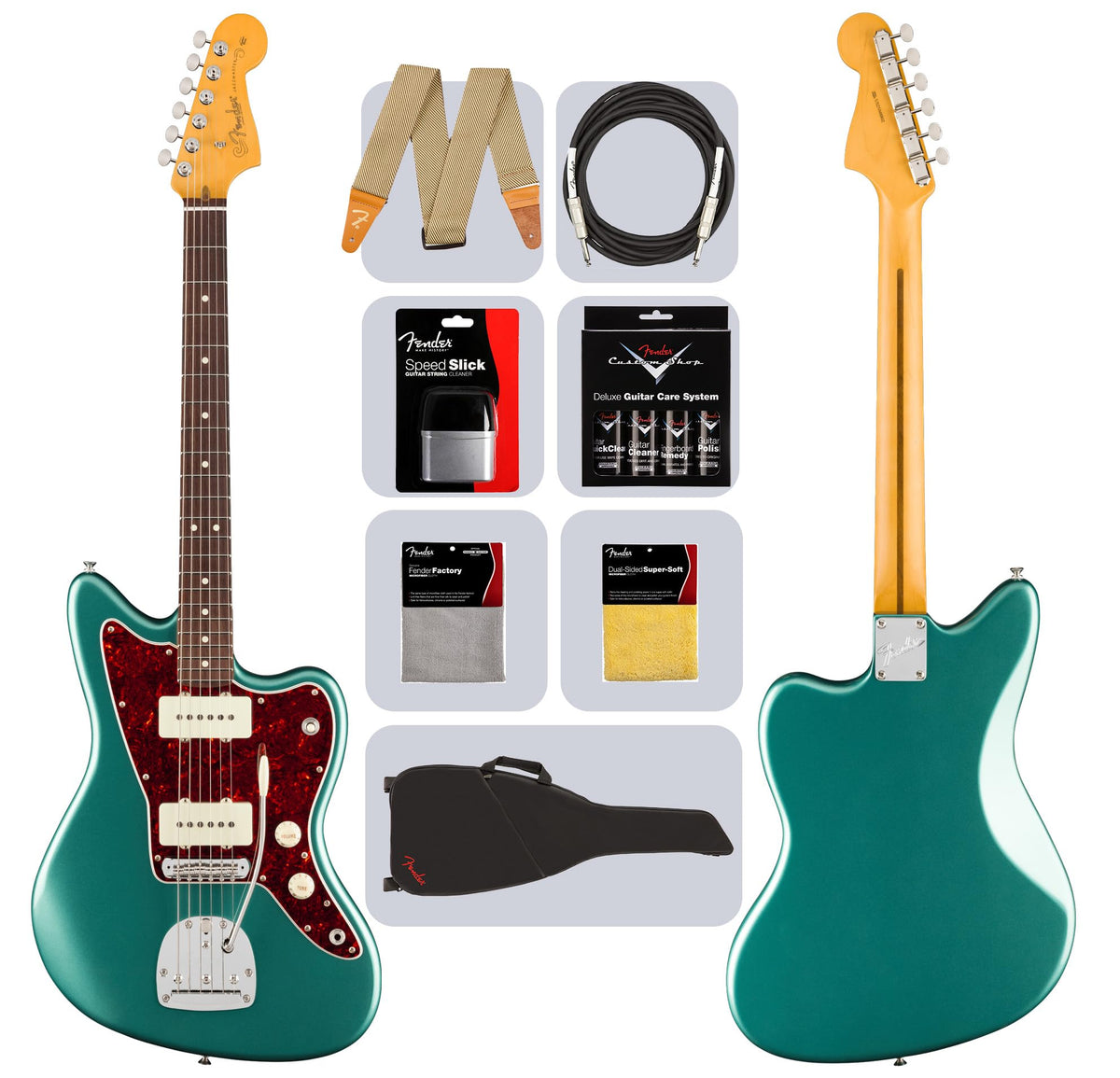 Fender American Professional Classic Jazzmaster - Faded Sherwood Green Metallic w/ Cleaning Kit
