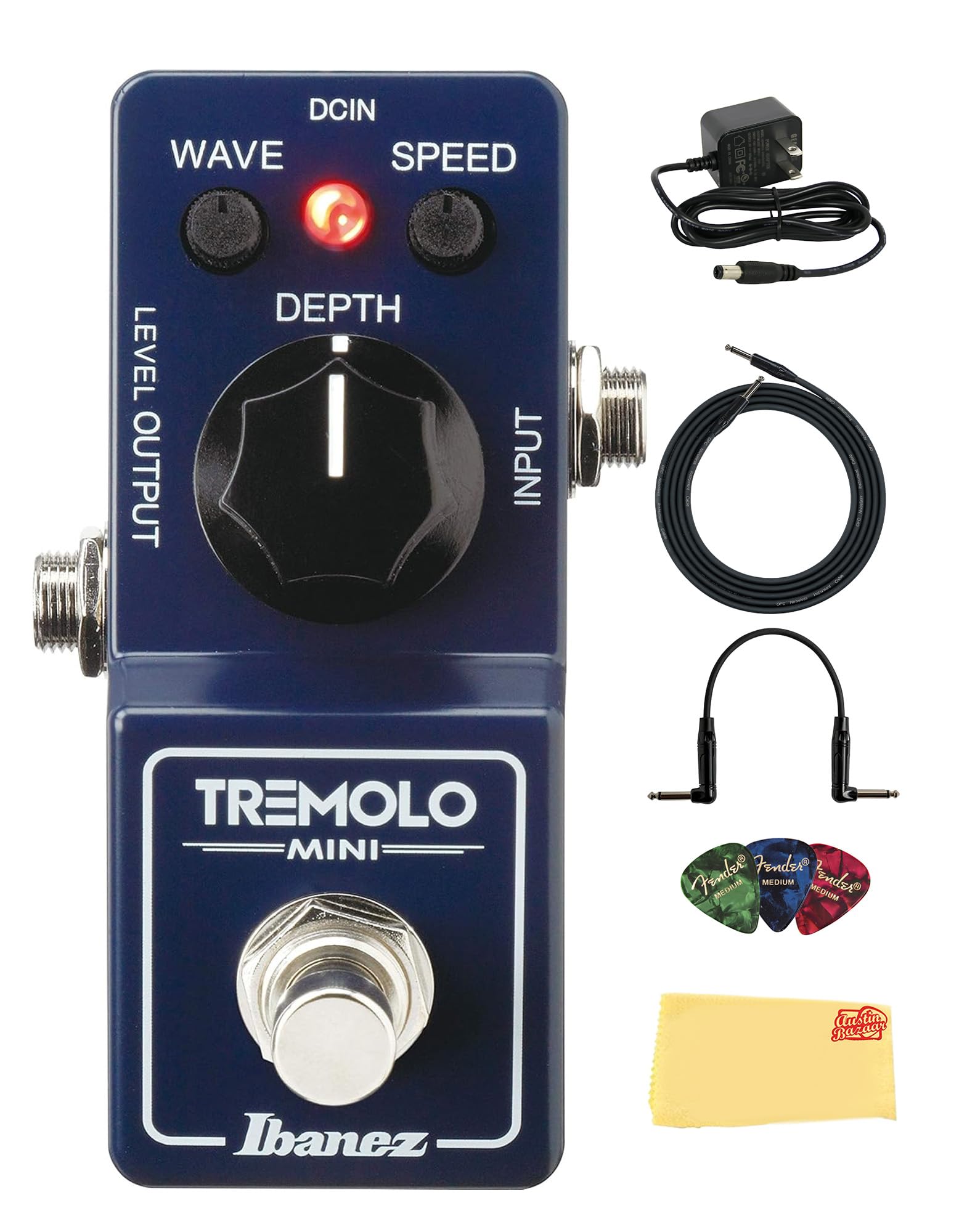 Ibanez TRMINI Mini Tremolo Guitar Pedal w/ Power Supply