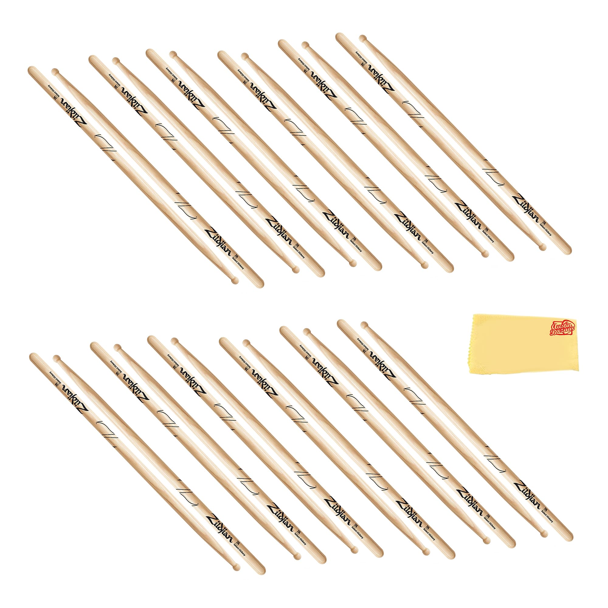 Zildjian 7A Drumsticks - 12 Pack