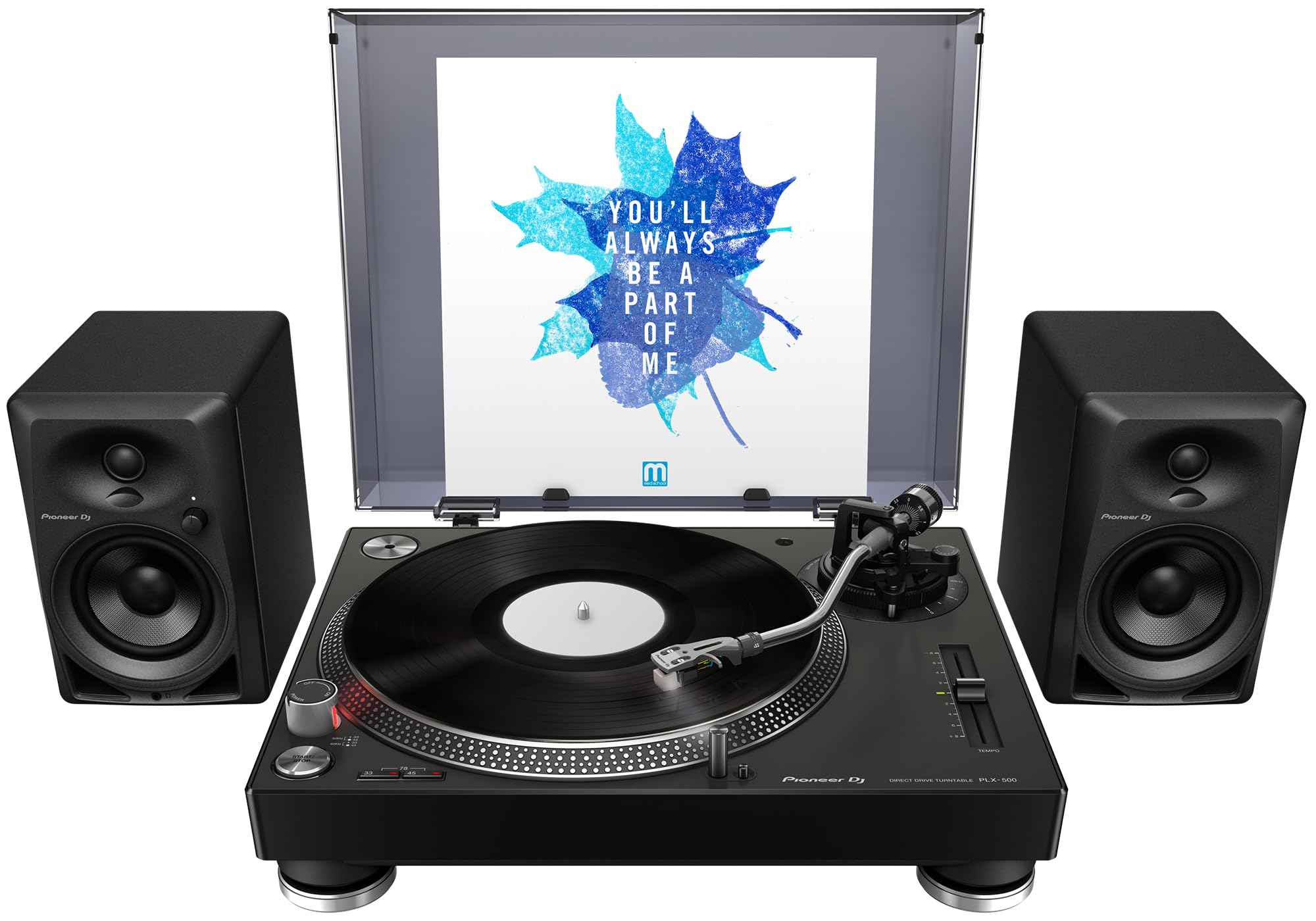 Pioneer DJ PLX-500 Direct Drive Turntable - Black w/ Cleaning Kit