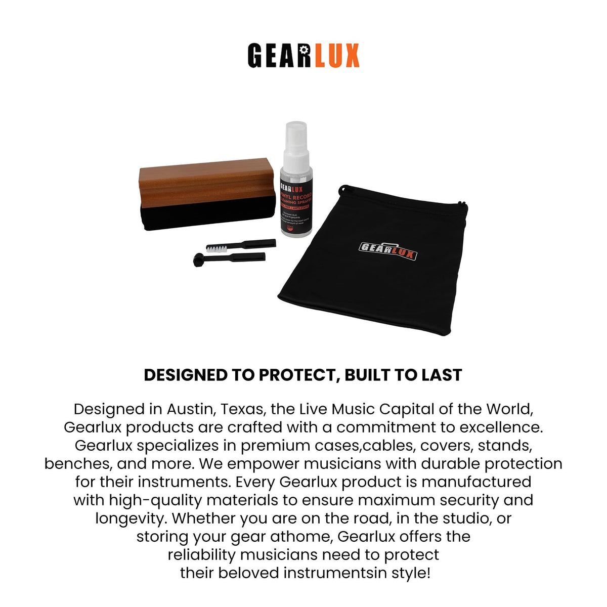 Gearlux Vinyl Record Cleaning Kit