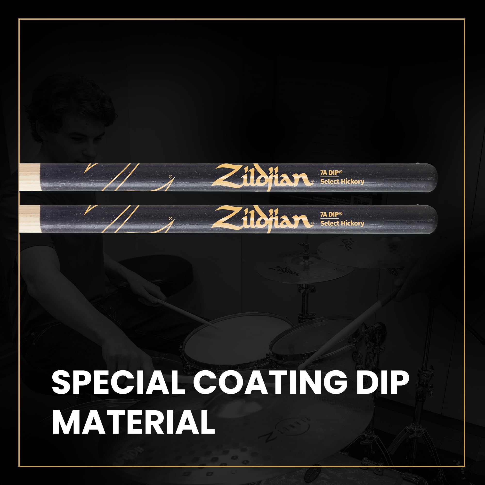 Zildjian 7A DIP Nylon Tip Drumsticks