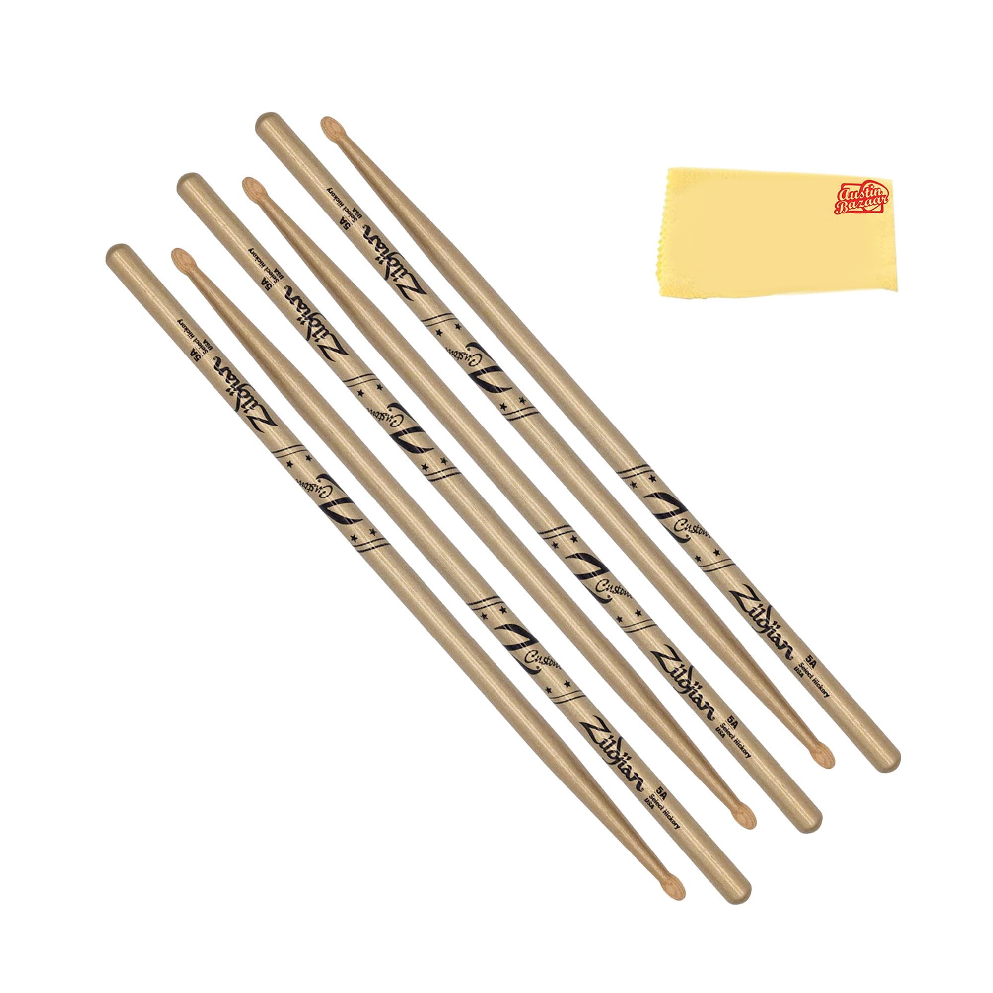 Zildjian Z Custom Limited Edition Chroma Gold 5A Drumsticks - 3 Pair