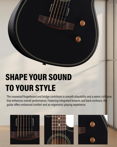 Fender Acoustasonic Standard Telecaster - Black w/ Cleaning Kit