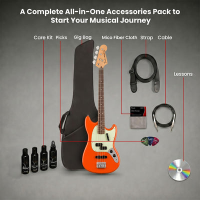 Fender Player II Mustang Bass PJ - Rallye Orange