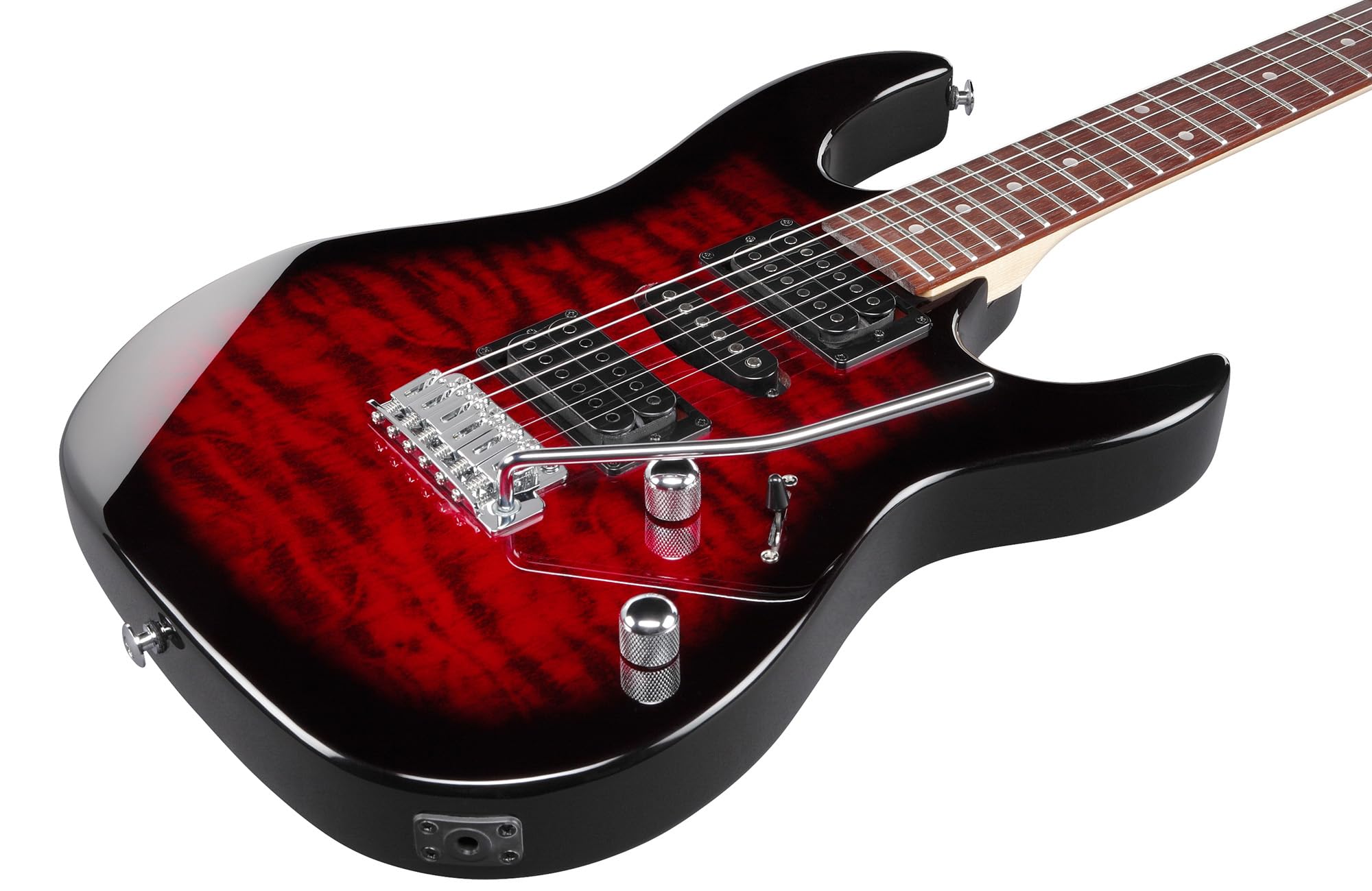 Ibanez GRX70QA RG Gio Electric Guitar - Transparent Red Burst w/ Gig Bag