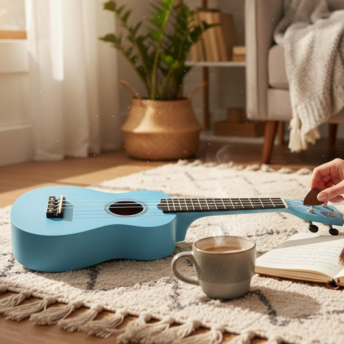 Barcelona Soprano Ukulele - Light Blue w/ Gig Bag