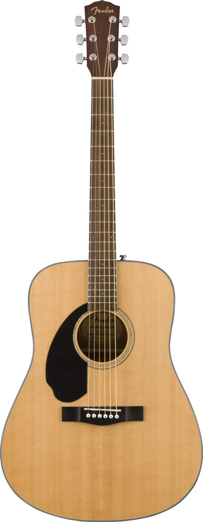 Fender CD-60S Solid Top Dreadnought Acoustic Guitar, Left Handed - Natural w/ Gig Bag