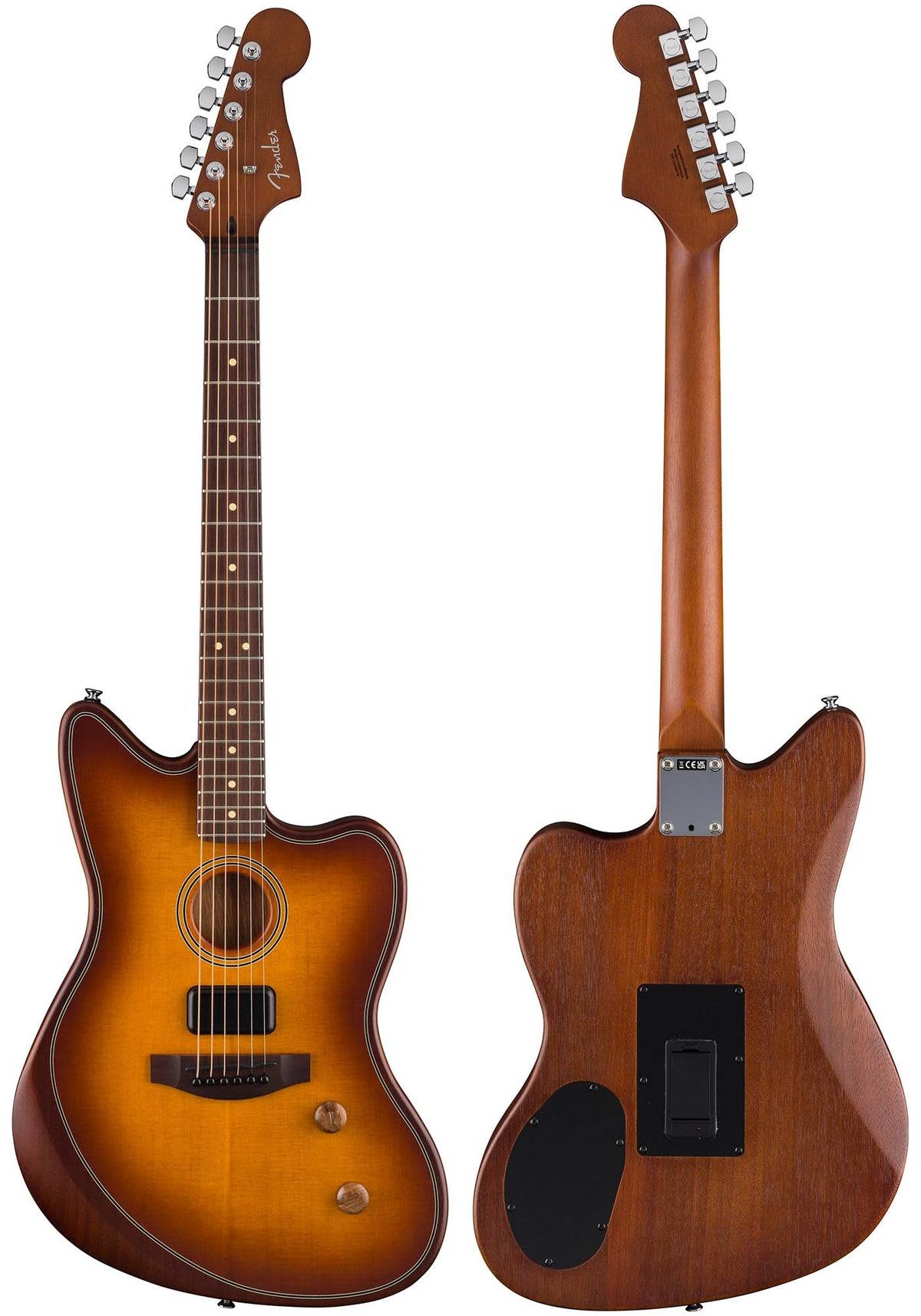 Fender Acoustasonic Standard Jazzmaster - Honey Burst w/ Cleaning Kit