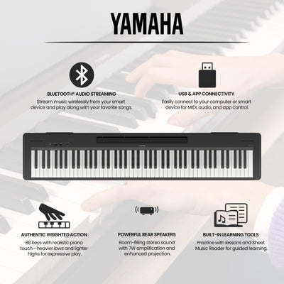 Yamaha P-145BT Bluetooth 88-Key Digital Piano