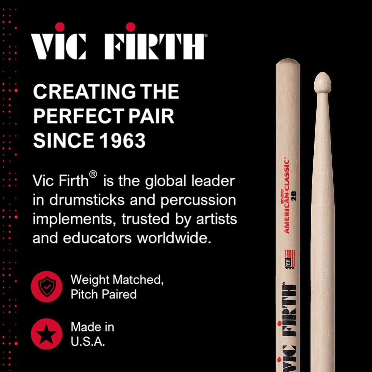 Vic Firth SRHTS Corpsmaster Multi-Tenor Ralph Hardimon Drumsticks