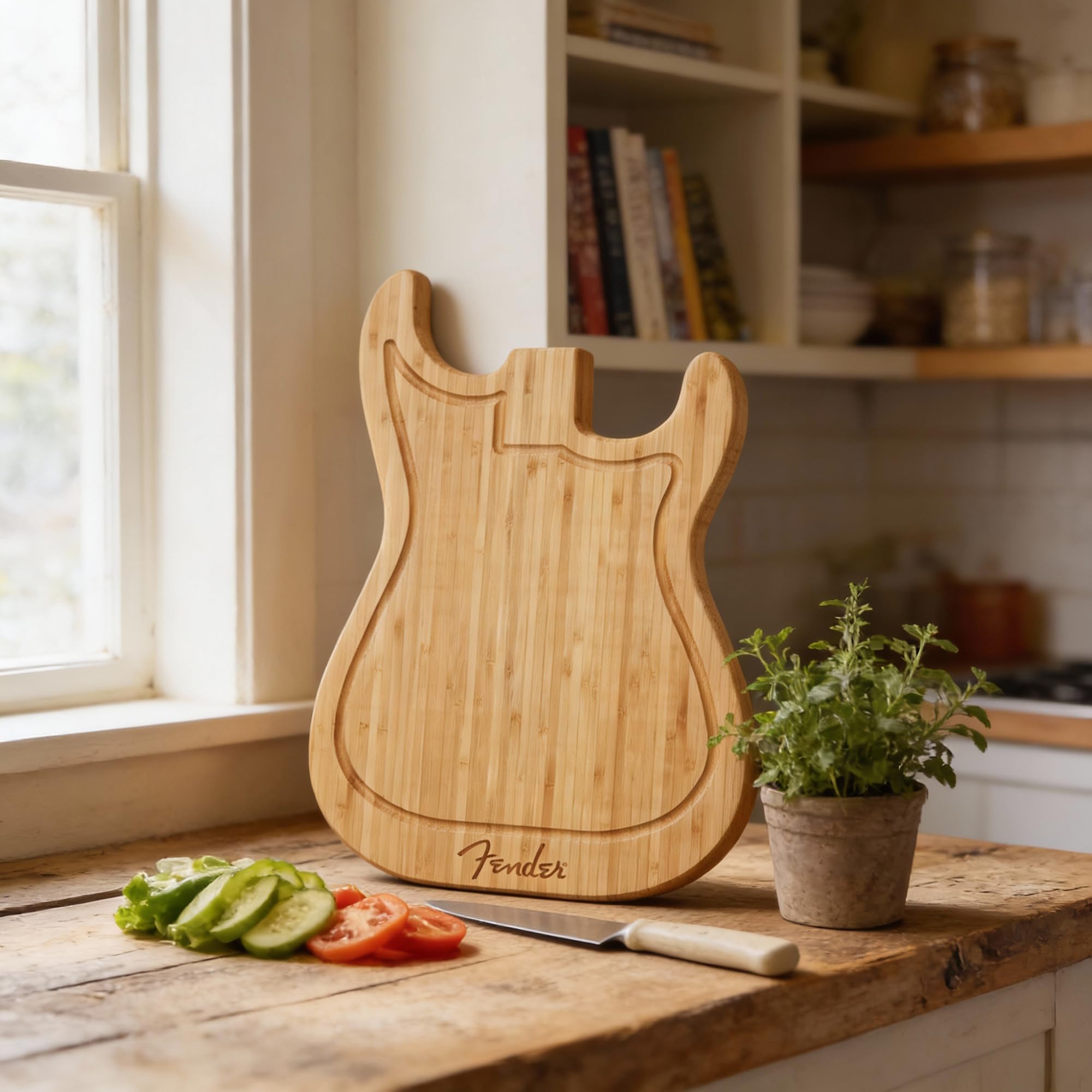 Fender Stratocaster Cutting Board w/ Picks