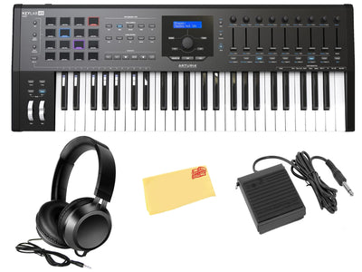 Arturia KeyLab 49 MkII Keyboard Controller - Black w/ Headphones