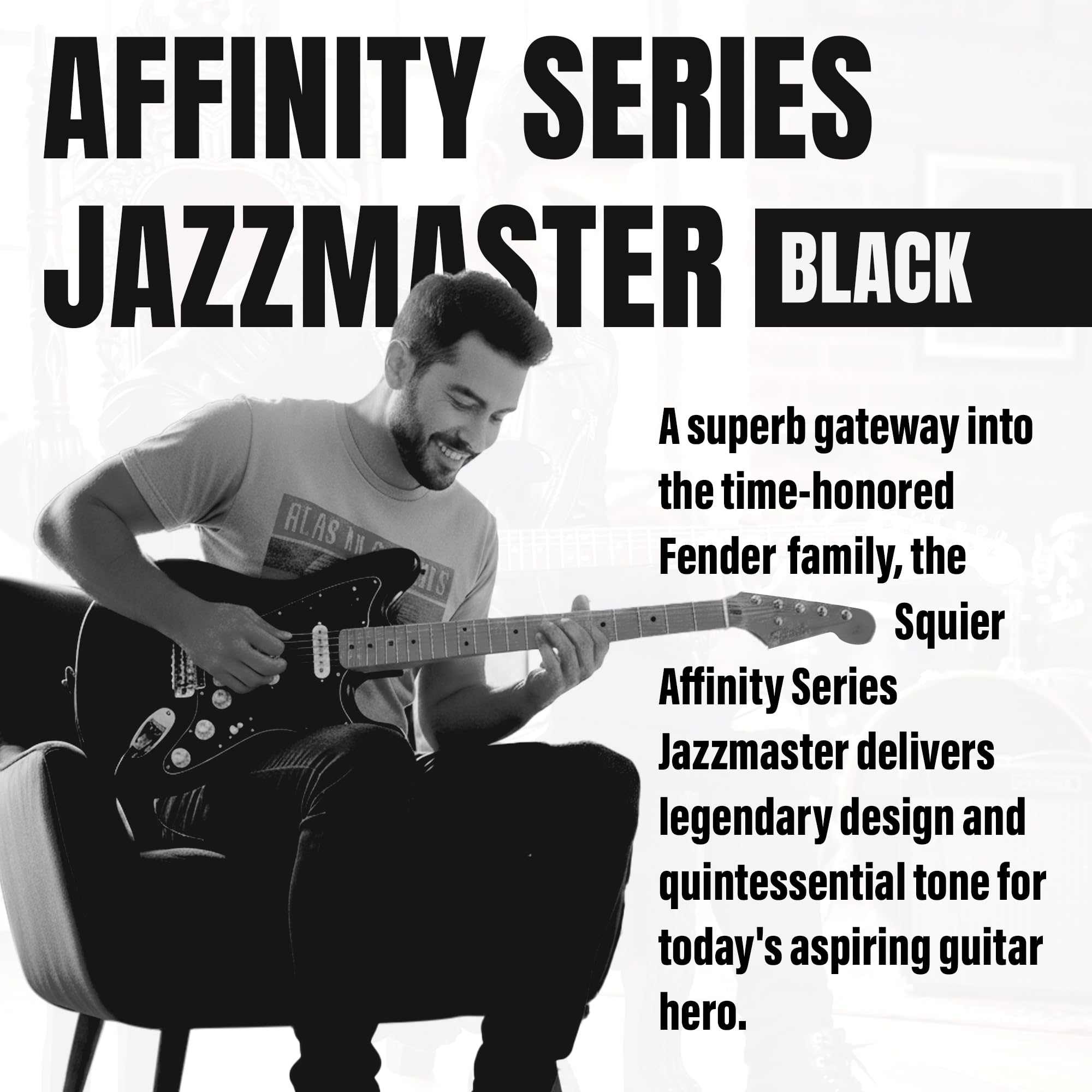 Fender Squier Affinity Jazzmaster - Metallic Black – Austin Bazaar