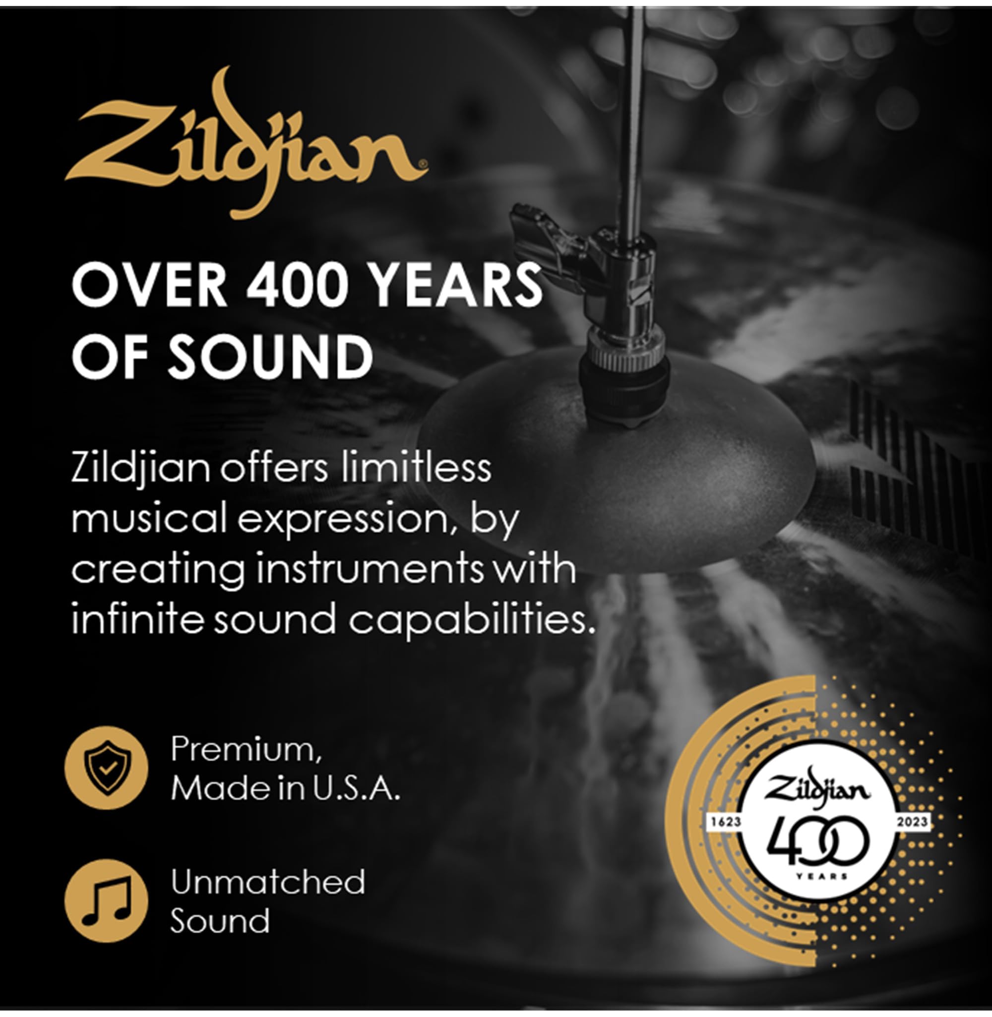 Zildjian A0315 22" A Swish Knocker Cymbal with 20 Rivets w/ Drumstick Bag