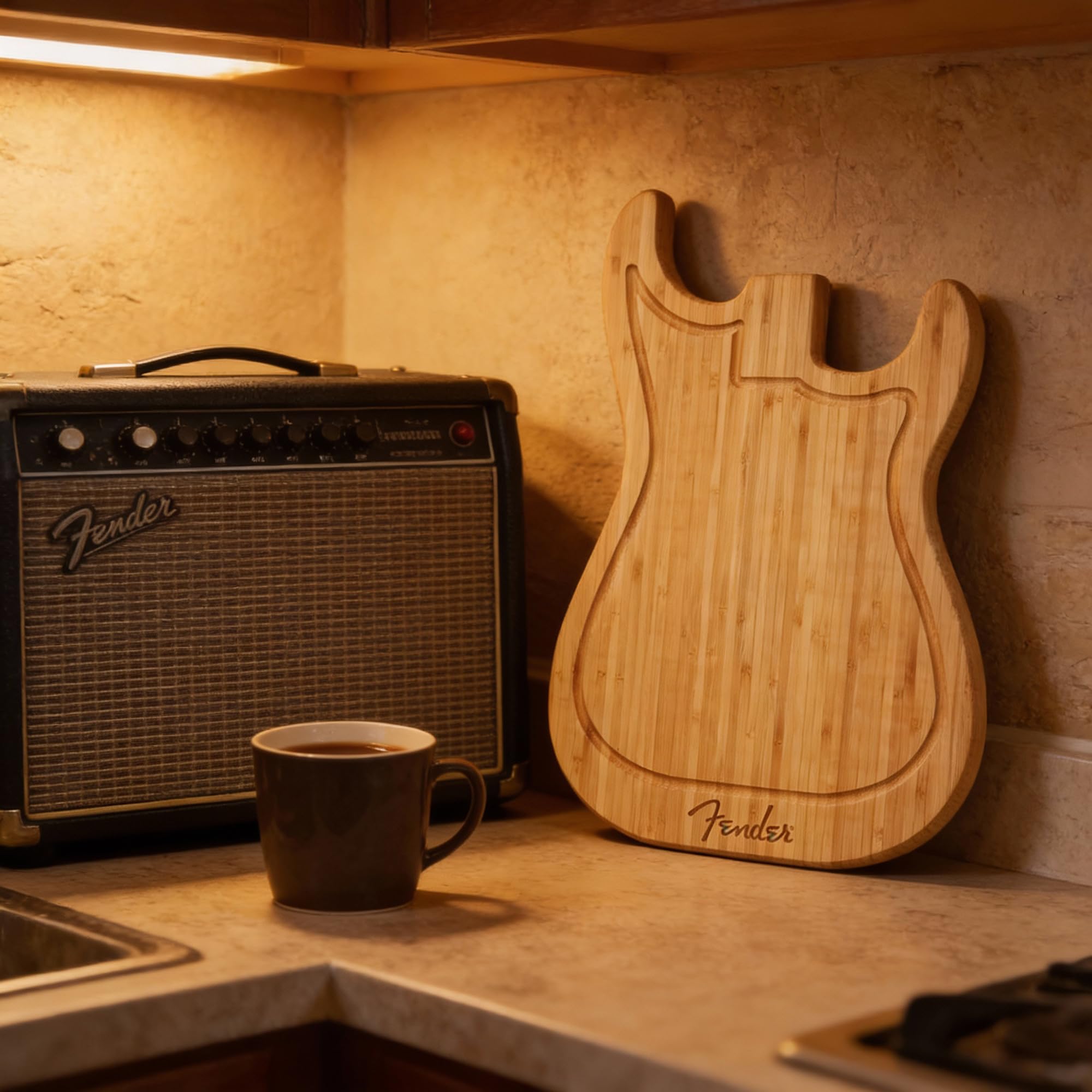 Fender Stratocaster Cutting Board w/ Picks