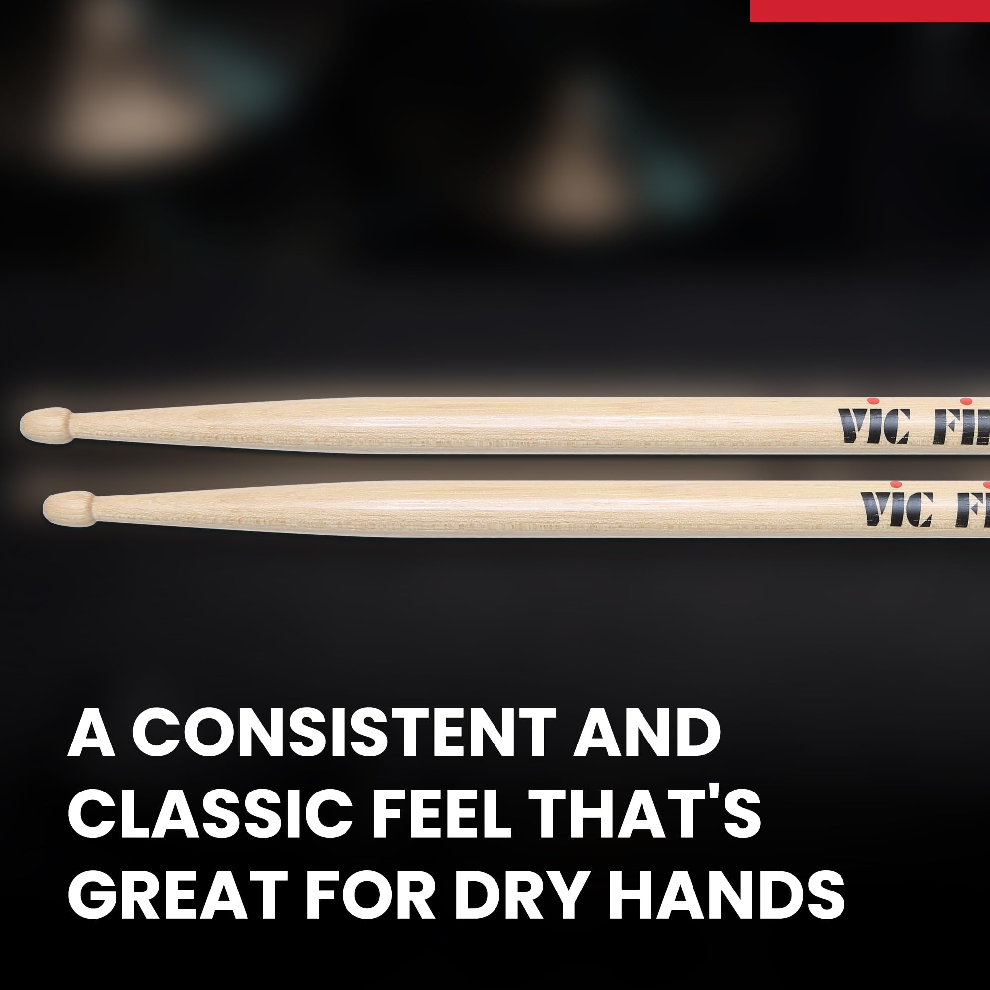 Vic Firth American Classic 5A DoubleGlaze Drumsticks - Double Coat of Lacquer Finish