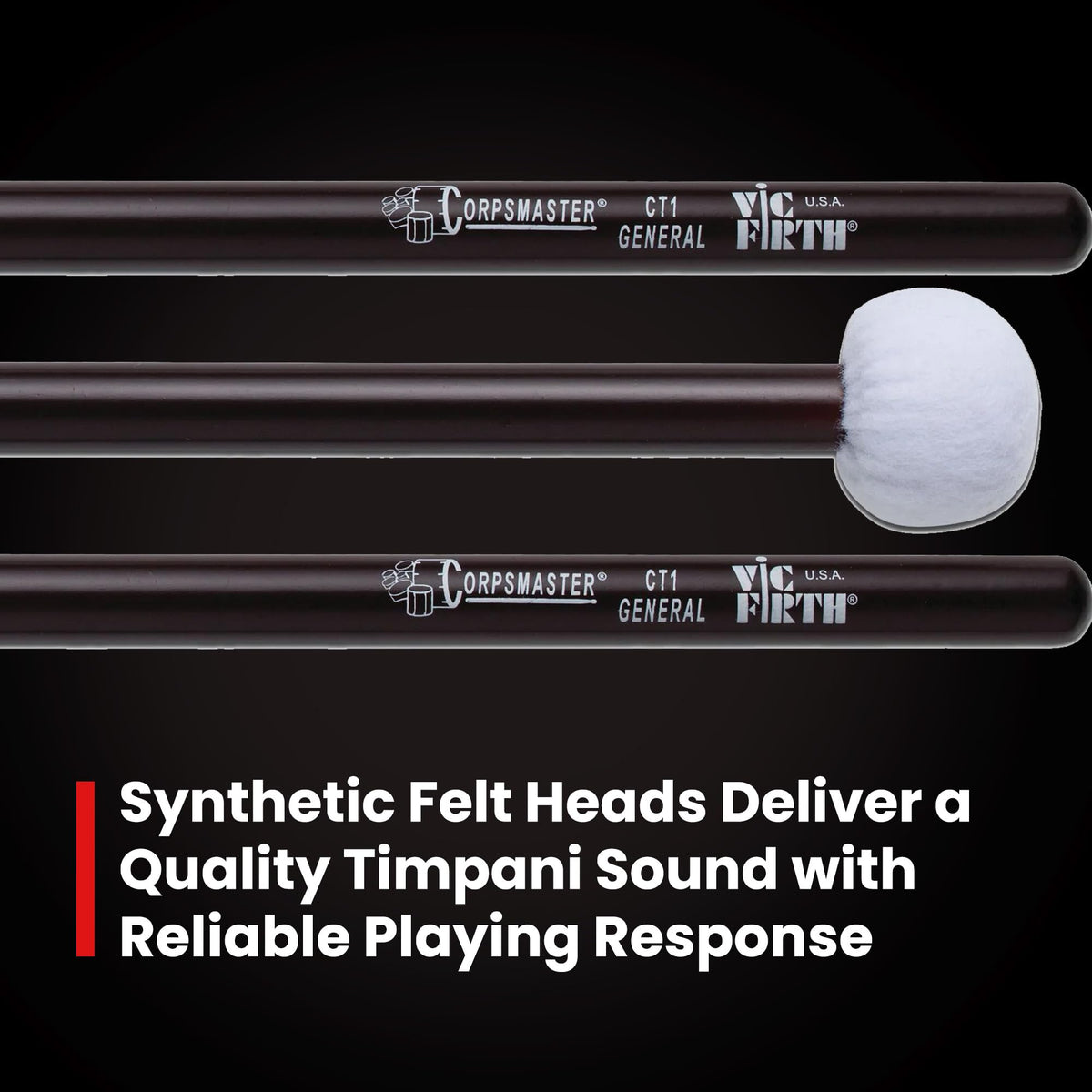 Vic Firth CT1 Corpsmaster Timpani General Mallets